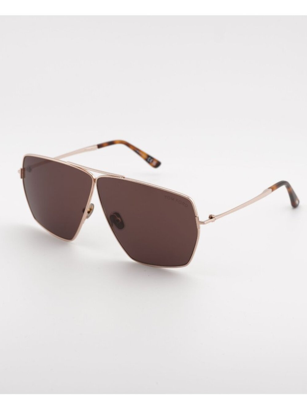 Tom Ford Stella FT1185 28E Sunglasses Rose Gold Aviator Frame, Brown Lenses